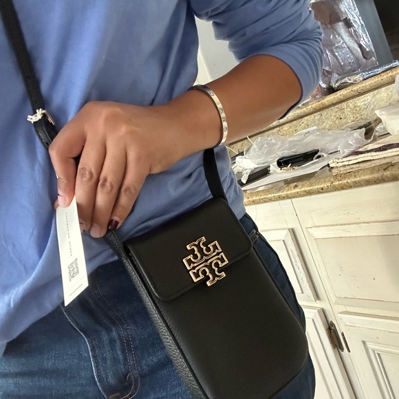 New Tory Burch BRITTEN PHONE CROSSBODY black - Picture 3 of 5